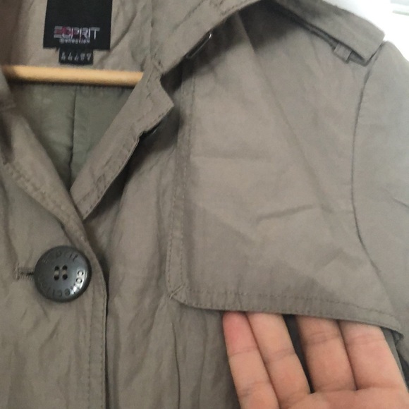 Esprit collection, Us8, crash-look Trenchcoat& belt& shoulder straps, well made - Picture 4 of 10